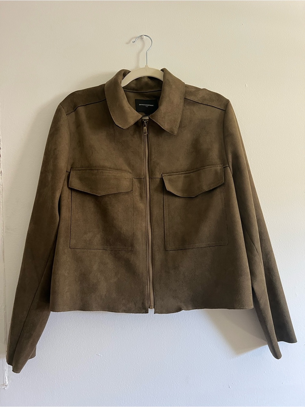 Banana Republic Brown Suede-Style Utility Jacket